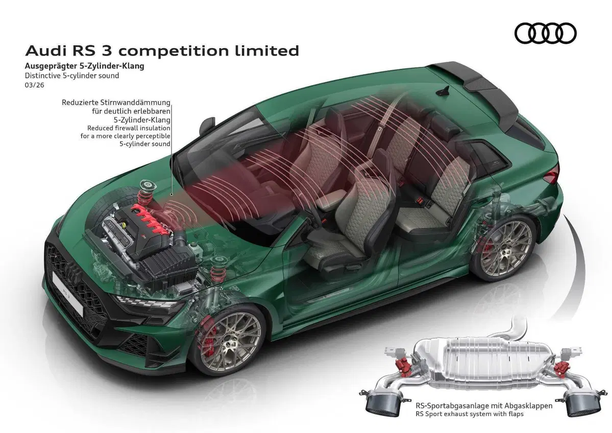 Audi RS 3 Competition Limited 2026: un motore leggendario e cinquant'anni di cilindri che non si dimenticano (3)