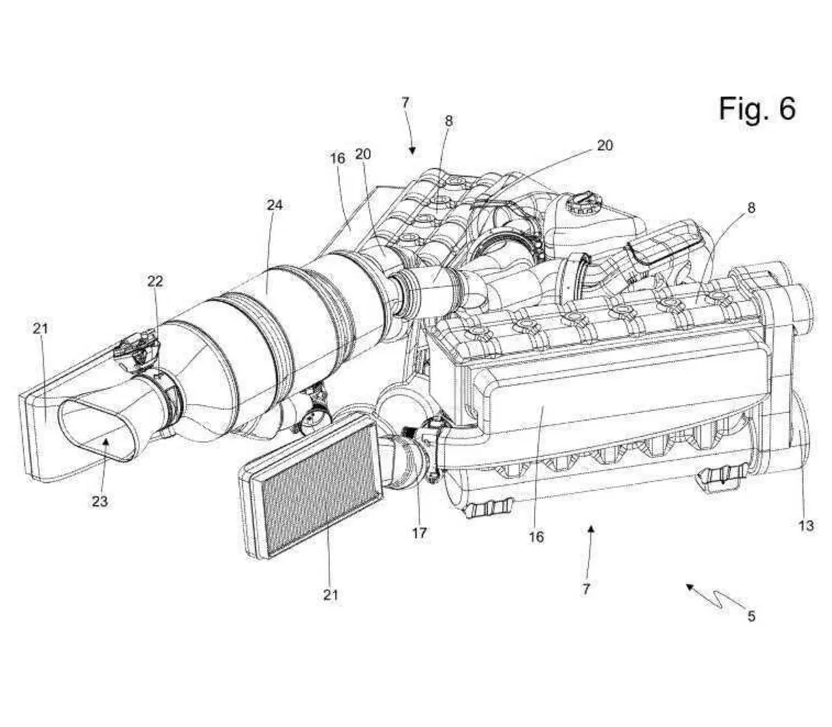 Ferrari smonta il V12 e lo reinventa: il brevetto con due sei cilindri in linea a V (7)