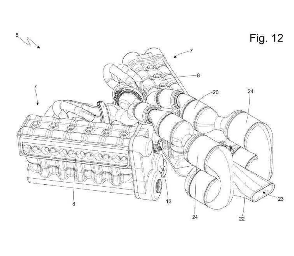 Ferrari smonta il V12 e lo reinventa: il brevetto con due sei cilindri in linea a V (13)