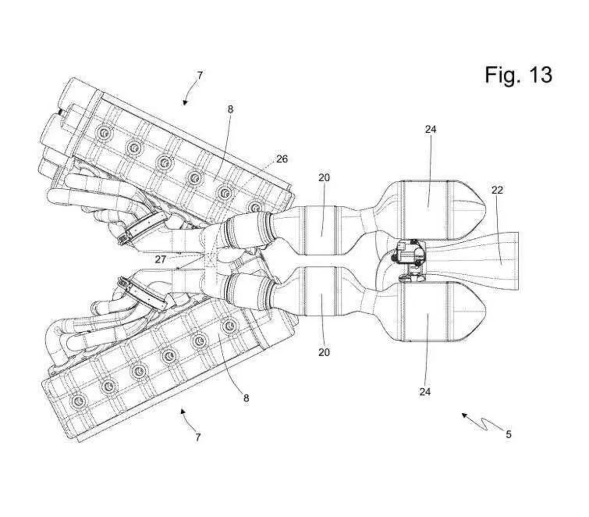 Ferrari smonta il V12 e lo reinventa: il brevetto con due sei cilindri in linea a V (14)