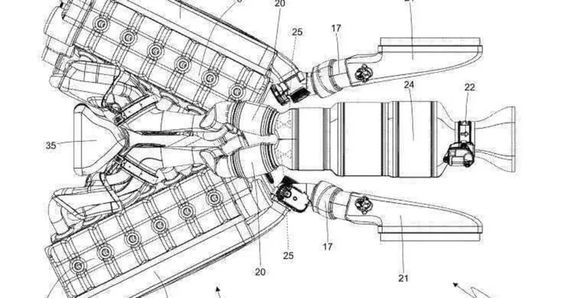 Ferrari smonta il V12 e lo reinventa: il brevetto con due sei cilindri in linea a V