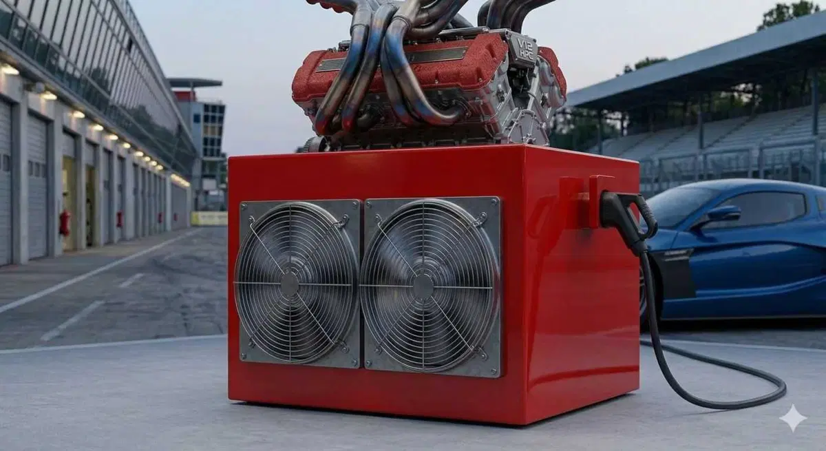 Esclusivo: la Ferrari Luce si potrà ricaricare con il V12: un Charger HPC che non conosce il silenzio. L'urlo del passato per la scossa del futuro (3)