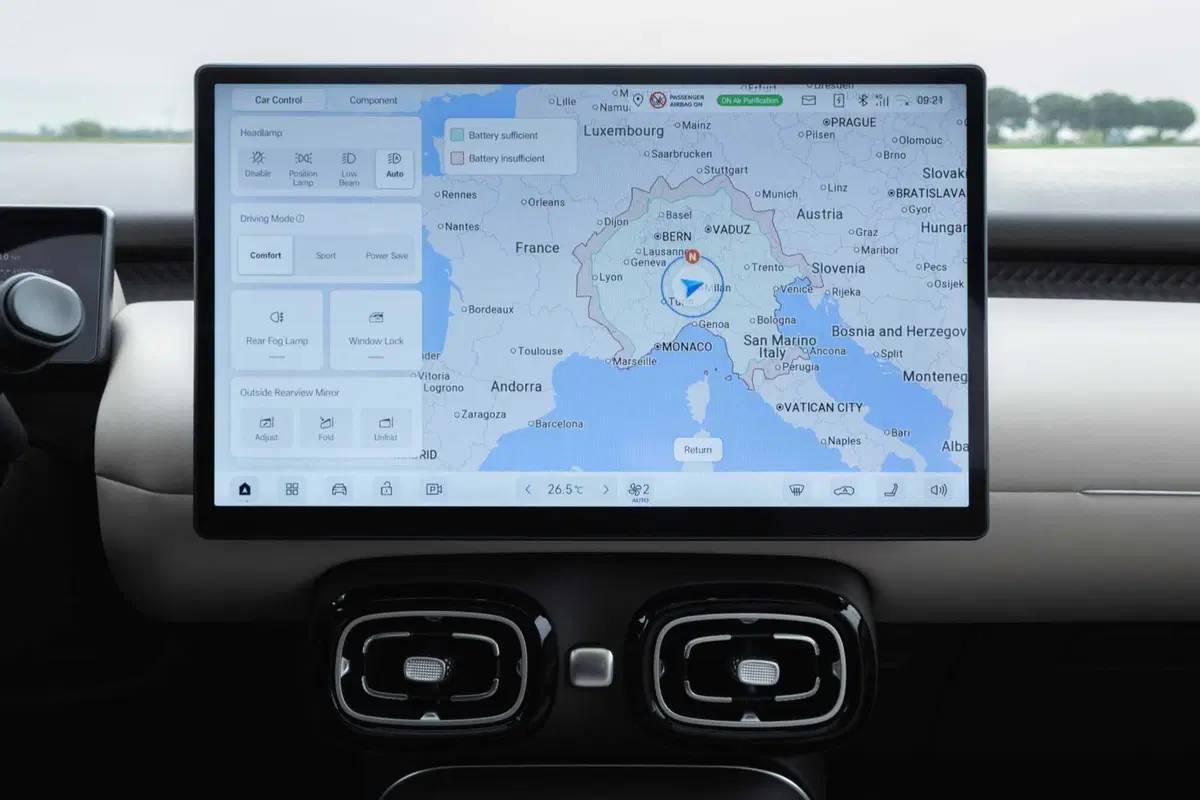 GAC AION UT: l'elettrica cinese progettata a Milano e assemblata in Austria che punta all’Europa (6)