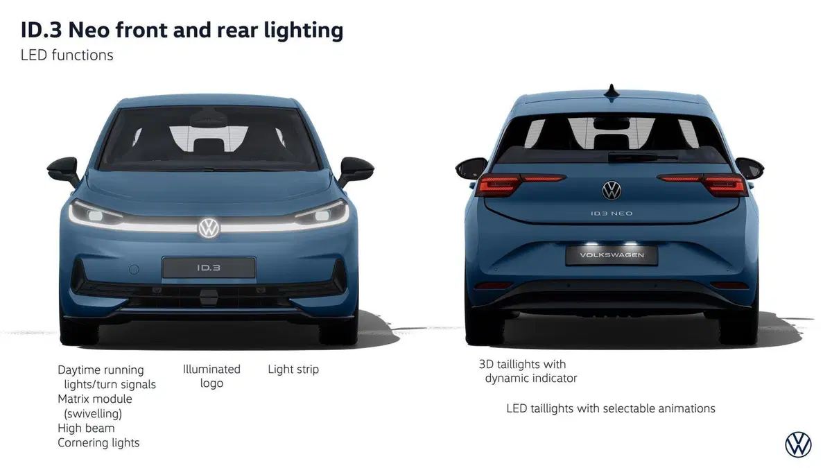 Volkswagen ID.3 Neo: più autonomia, interni rivoluzionati e nuova identità per la compatta elettrica (7)