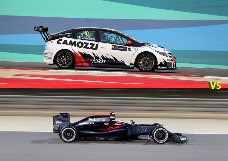 Honda Civic TCR vs McLaren Honda F1, la sfida impossibile a Sakhir