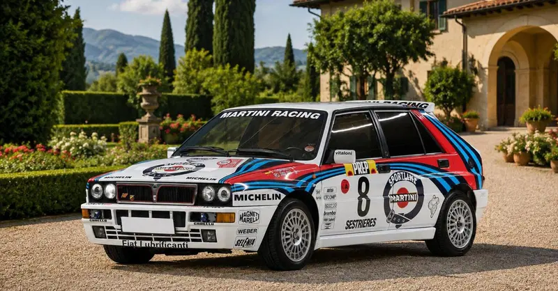 Fernando Alonso sorprende Monaco: lo spagnolo guida la Lancia Delta Martini 6, la rally car pi&ugrave; rara di sempre