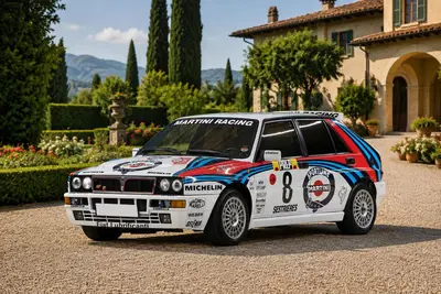 Fernando Alonso sorprende Monaco: lo spagnolo guida la Lancia Delta Martini 6, la rally car pi&ugrave; rara di sempre