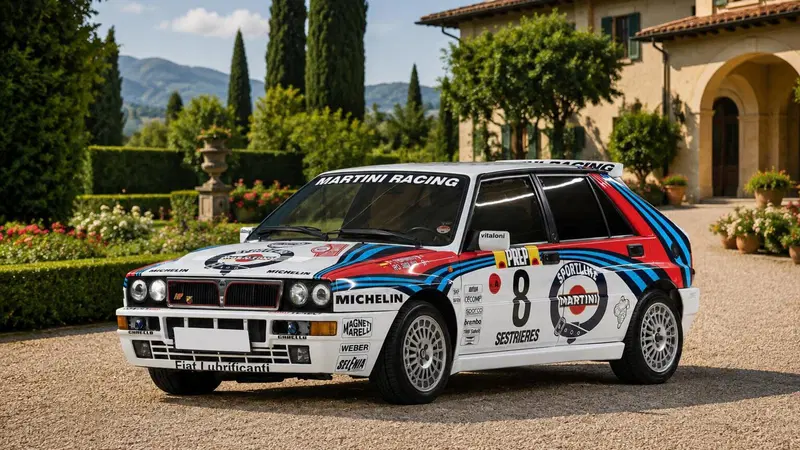 Fernando Alonso sorprende Monaco: lo spagnolo guida la Lancia Delta Martini 6, la rally car pi&ugrave; rara di sempre