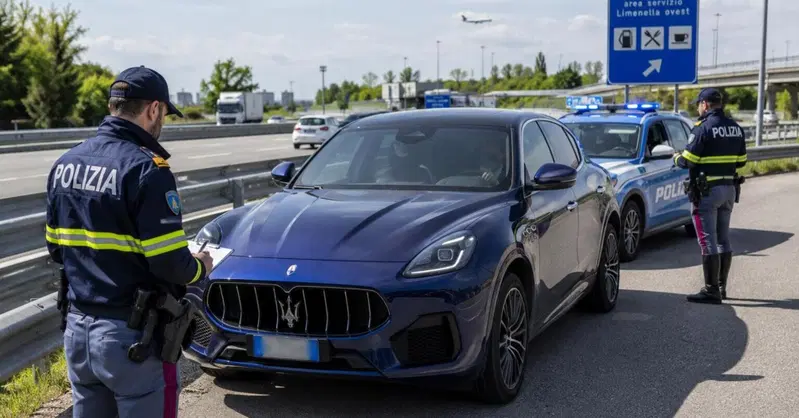 In fuga sulla A4 con una Maserati Grecale: cinque pattuglie per fermare un medico
