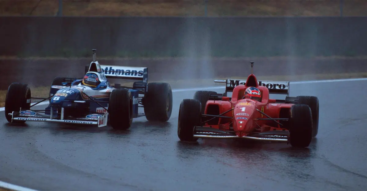 &ldquo;Chi ha criticato la Ferrari dovrebbe stare zitto ora&rdquo;. Schumacher show a Barcellona: 30 anni fa l&rsquo;impresa nel diluvio del Montmel&oacute;