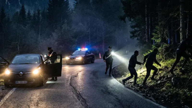 Inseguimento da film a Dobbiaco: forzano l'alt, abbandonano l'auto e fuggono nei boschi. Tre denunciati