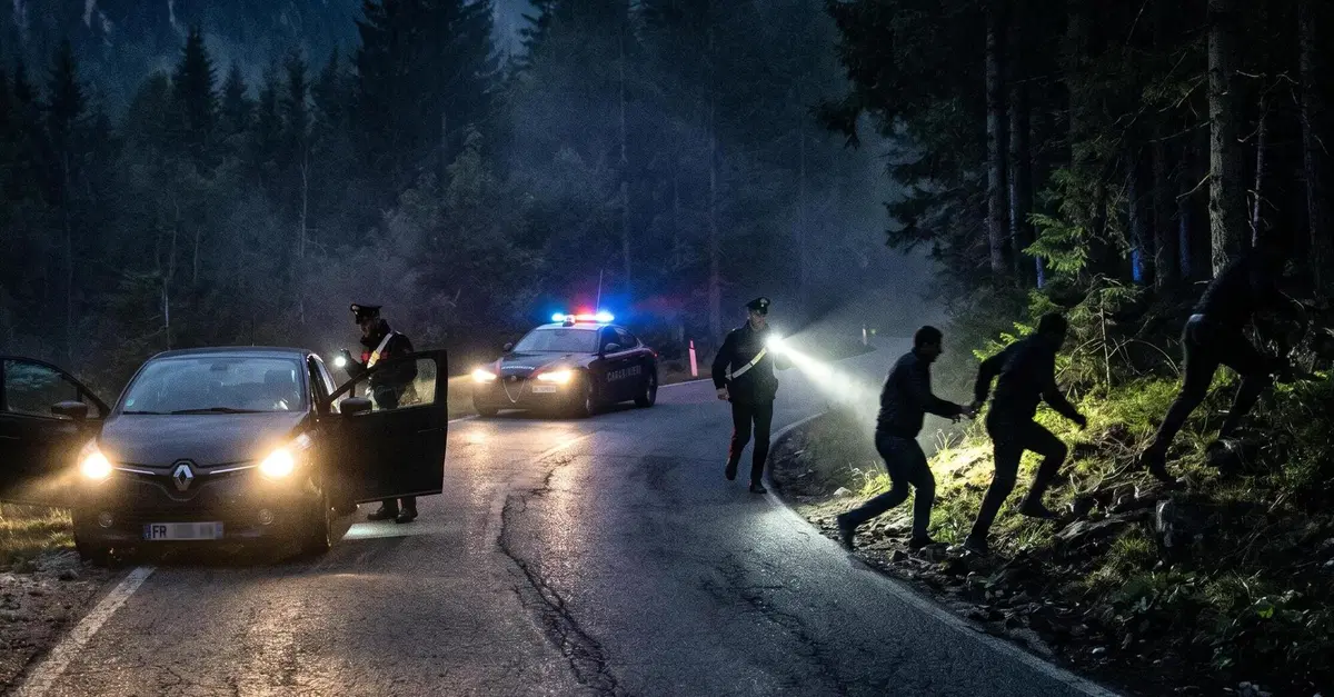 Inseguimento da film a Dobbiaco: forzano l'alt, abbandonano l'auto e fuggono nei boschi. Tre denunciati