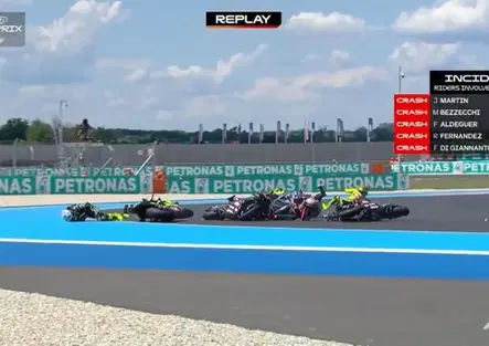 Martin punito con un doppio long lap penalty dopo l'incidente in partenza [VIDEO]