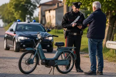 Piaggio Ciao rubato nel 1981 e ritrovato dopo 45 anni: fermato senza casco, scatta la scoperta incredibile