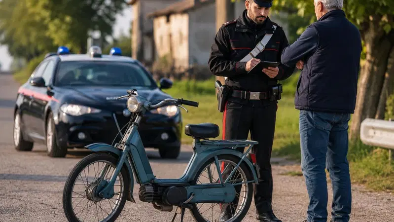 Piaggio Ciao rubato nel 1981 e ritrovato dopo 45 anni: fermato senza casco, scatta la scoperta incredibile