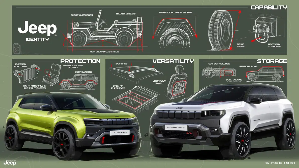 Nuova Jeep Avenger e Compass, ecco cosa c'&egrave; dietro il loro inconfondibile design
