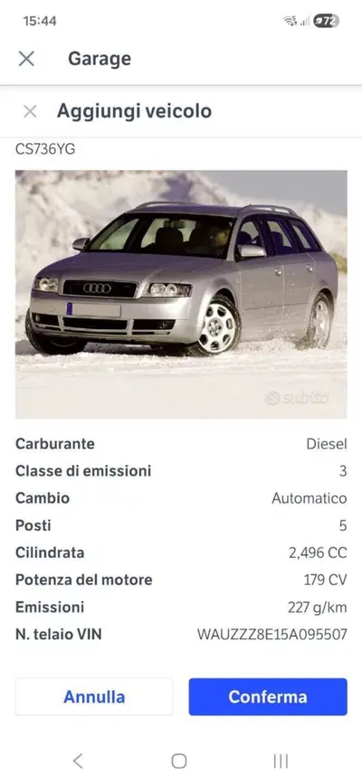 Audi A4 Avant 2.5 V6 TDI multitronic Top del 2005 usata a Trasacco