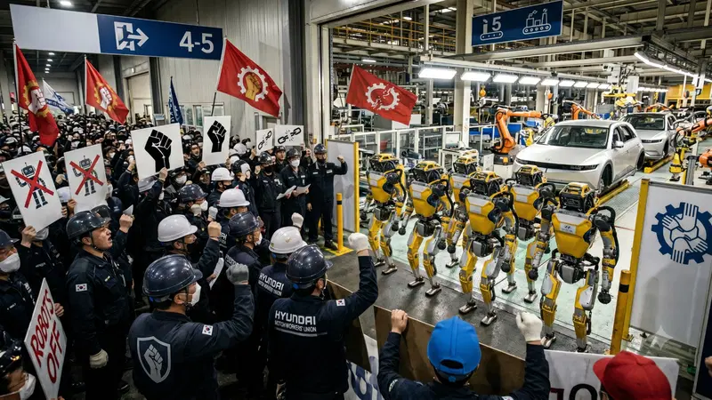 Robot vs Umani: in Hyundai scoppia il primo sciopero della storia contro i robot in fabbrica