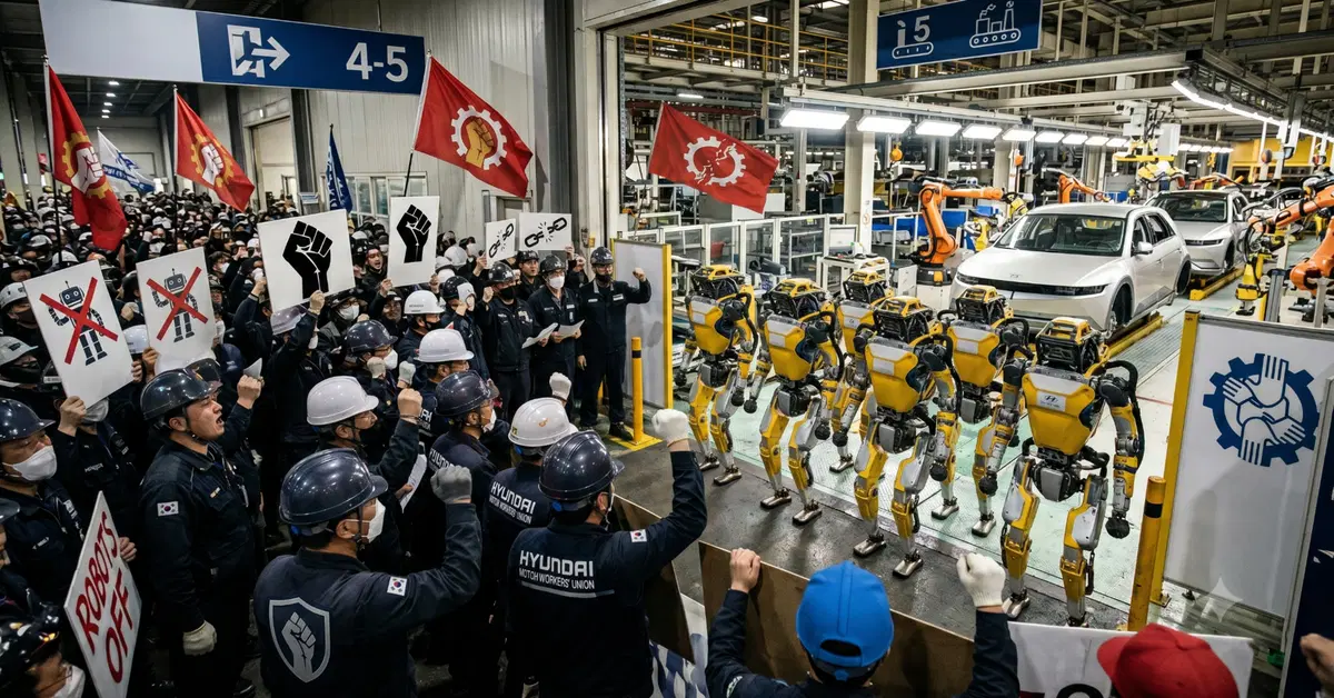 Umani contro Umanoidi: in Hyundai scoppia il primo sciopero della storia contro i robot in fabbrica