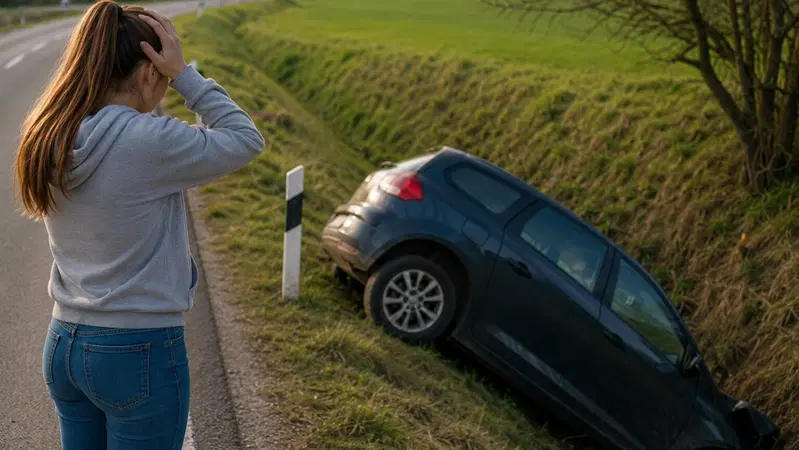 Prende la patente e dopo poche ore finisce in un fosso: ecco cosa &egrave; successo