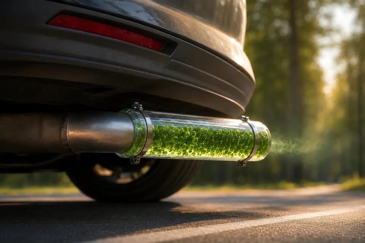 Un biofiltro a microalghe nel tubo di scarico: la fotosintesi pu&ograve; abbattere la CO2 dell'auto?