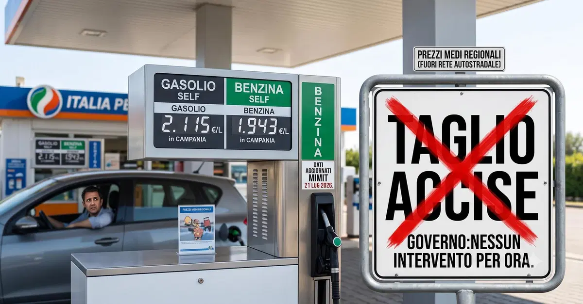 Carburanti, diesel oltre i 2,10 &euro;/l: dal Governo nessun taglio delle accise in vista