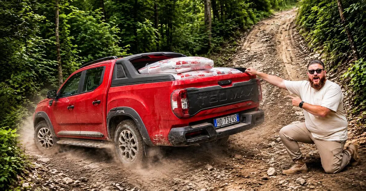 Maxus T60, la prova: con 625 kg nel cassone supera una salita al 30% [VIDEO]