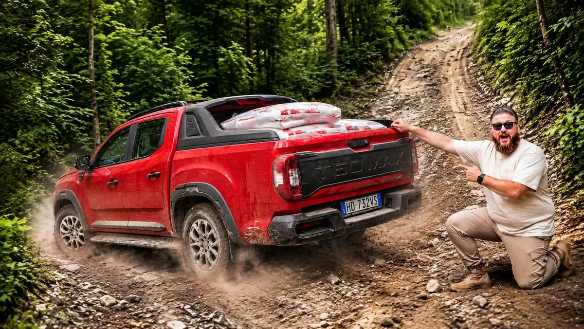 Maxus T60, la prova: con 625 kg nel cassone supera una salita al 30% [VIDEO]