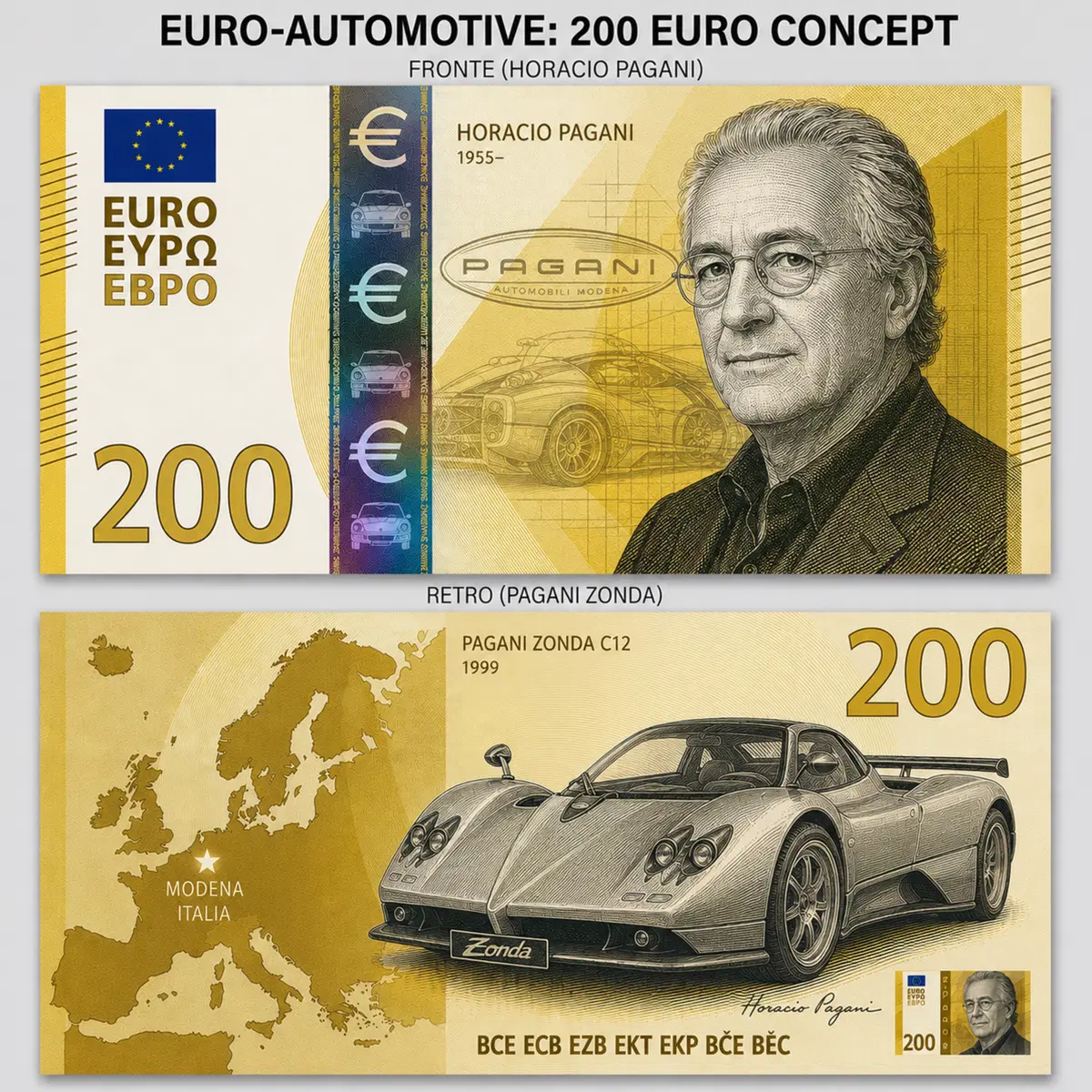 La banconota da 200 euro con Enzo Ferrari? Tutti i nuovi Euro e come li vorremmo  (6)