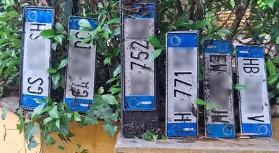 La "fossa delle Bermuda" delle auto: una pozzanghera restituisce 10 targhe e sui social scatta la caccia al tesoro