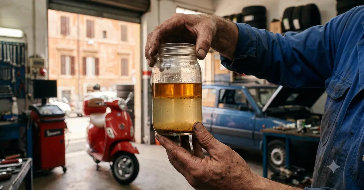 Auto e scooter fermi col pieno: a Roma &egrave; boom di carburanti annacquati e sporchi