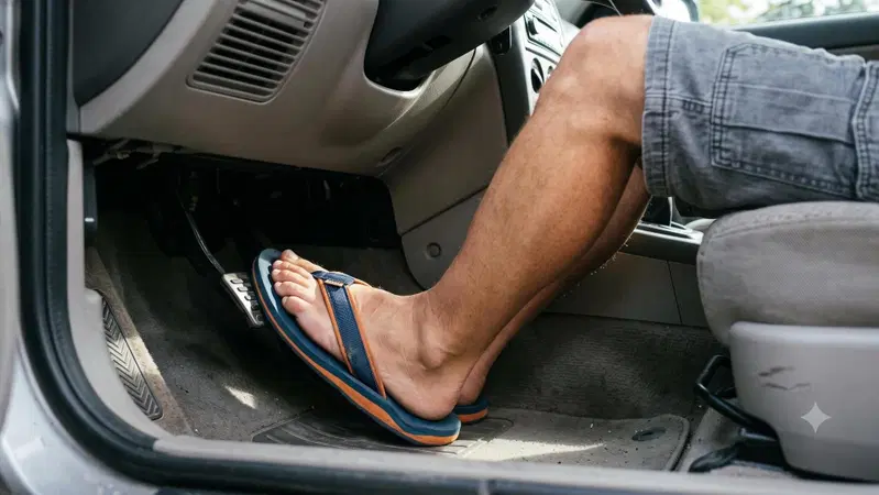 Estate e motori: guidare con le infradito si pu&ograve;, ma il conto (e la multa) rischia di essere salatissimo