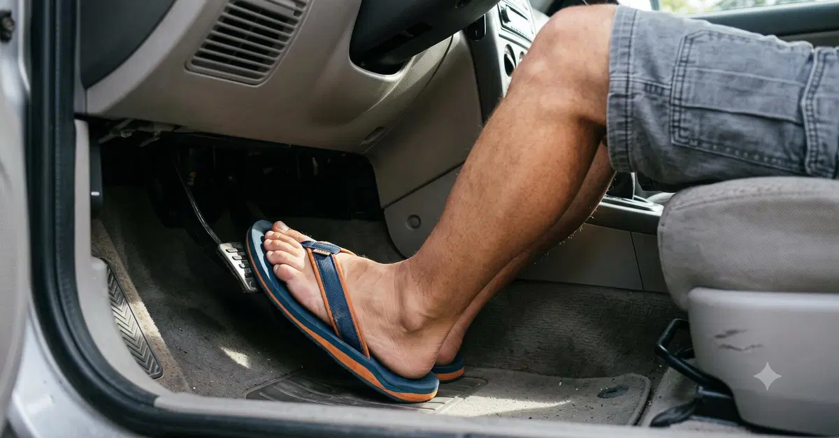 Estate e motori: guidare con le infradito si pu&ograve;, ma il conto (e la multa) rischia di essere salatissimo