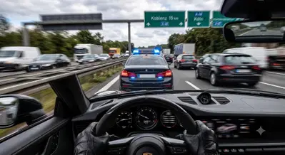 Follia a 235 km/h sull'Autobahn: si incolla al paraurti di un'auto civetta della polizia