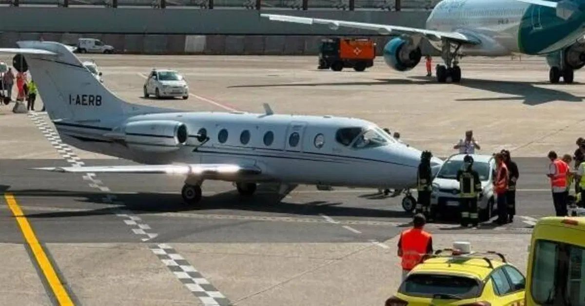 Linate, Fiat Panda si scontra con un jet privato: il video dell'incidente