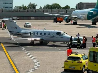 Linate, Fiat Panda si scontra con un jet privato: il video dell'incidente