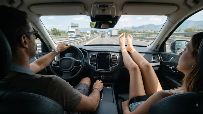 Piedi all'aria in auto: il rischio letale del brutto vizio dell'estate, ecco cosa si rischia