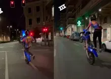Genova: impenna col rosso, senza targa e posta tutto sui social, indagano i vigili