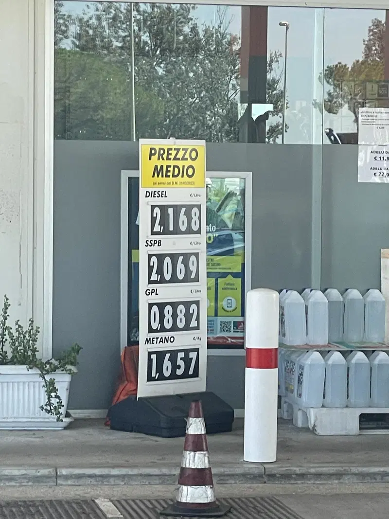 I prezzi medi segnalati al distributore