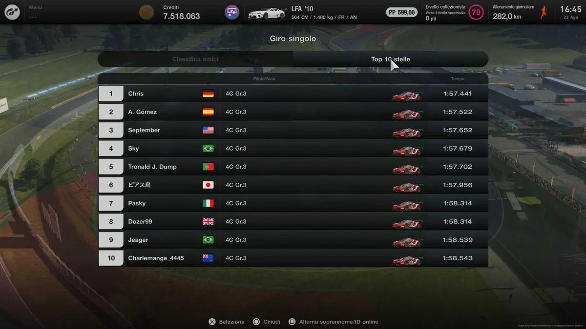 Alcuni confronti tra i tempi di esperienza sul circuito prima e dopo l'update 1.71, (4)