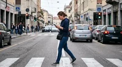 Attraversare col telefono in mano coster&agrave; caro: con il nuovo Codice della Strada in arrivo la multa per i pedoni 