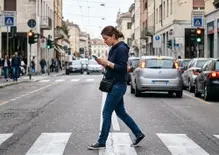 Attraversare col telefono in mano costerà caro: con il nuovo Codice della Strada in arrivo la multa per i pedoni 