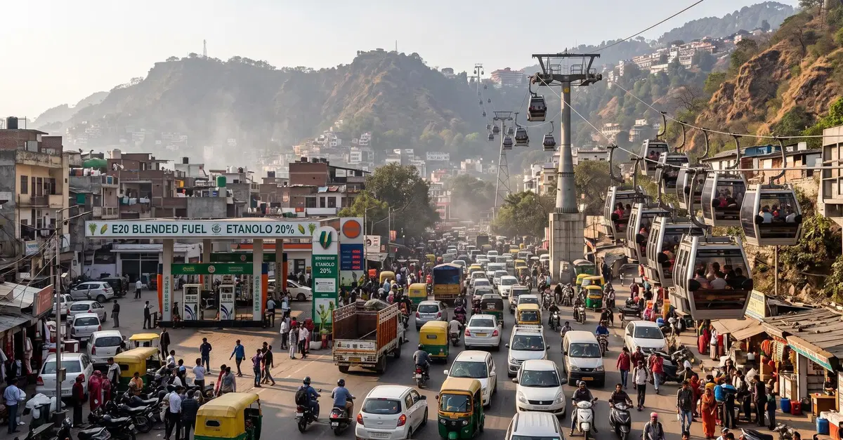 Altro che auto elettriche. Carburanti miscelati e &ldquo;gondole aeree&rdquo;: cos&igrave; l&rsquo;India, che &egrave; il paese pi&ugrave; popoloso del mondo, cerca di abbattere l&rsquo;inquinamento 