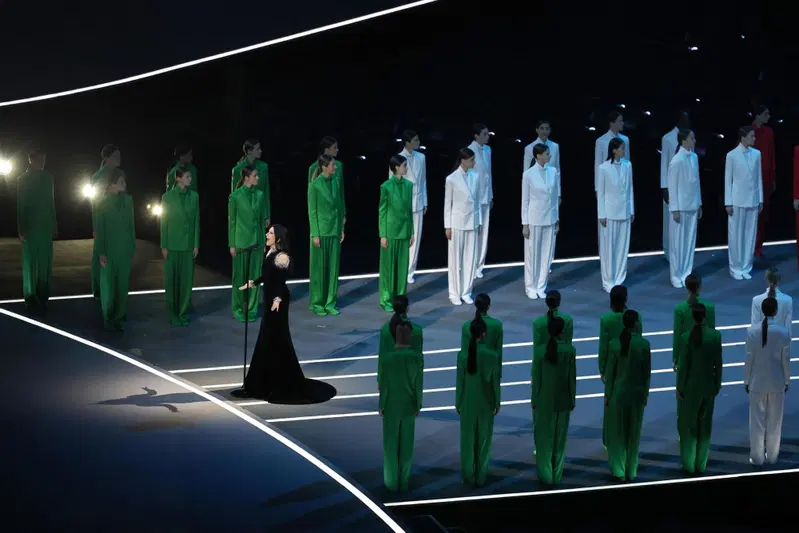 Laura Pausini alla cerimonia d&rsquo;apertura delle Olimpiadi Invernali di Milano Cortina 2026 a San Siro