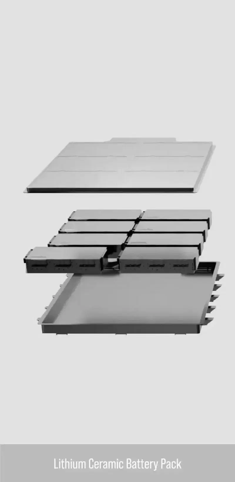 Pacco batteria litio ceramica