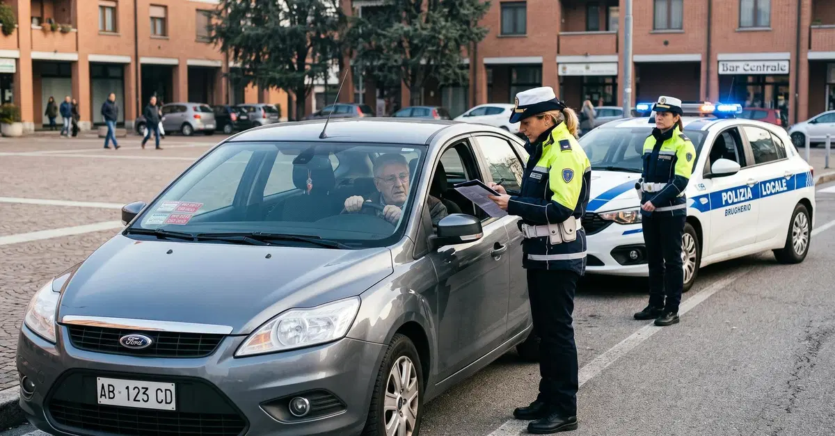 Brugherio, fermato con l'auto senza revisione: doppia sanzione e patente ritirata