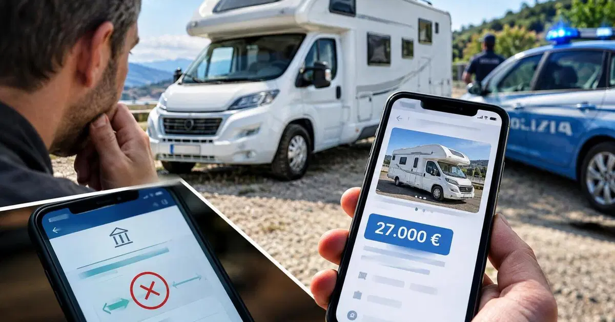 Camper da 50 mila euro, il bonifico non arriva: il proprietario lo ritrova online a 27 mila euro