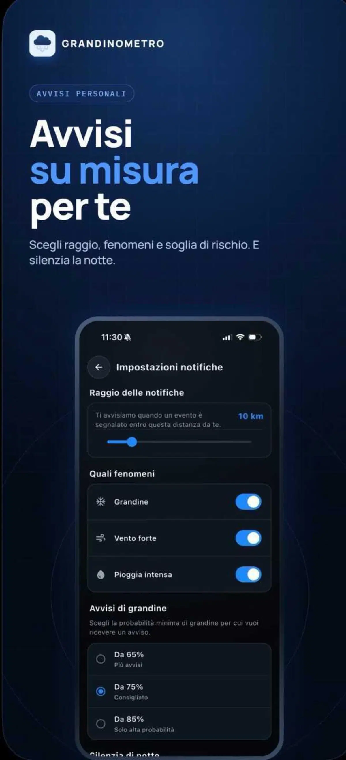 Grandinometro, l'app nata a Padova che avvisa quando la grandine sta per colpire la tua auto