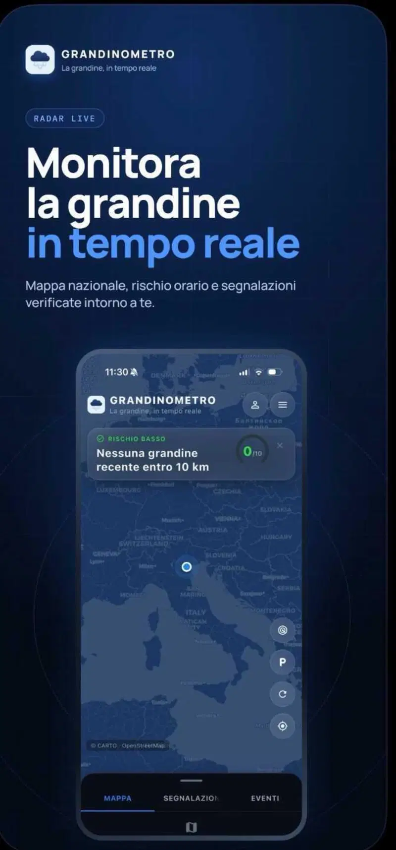 Monitora la grandine