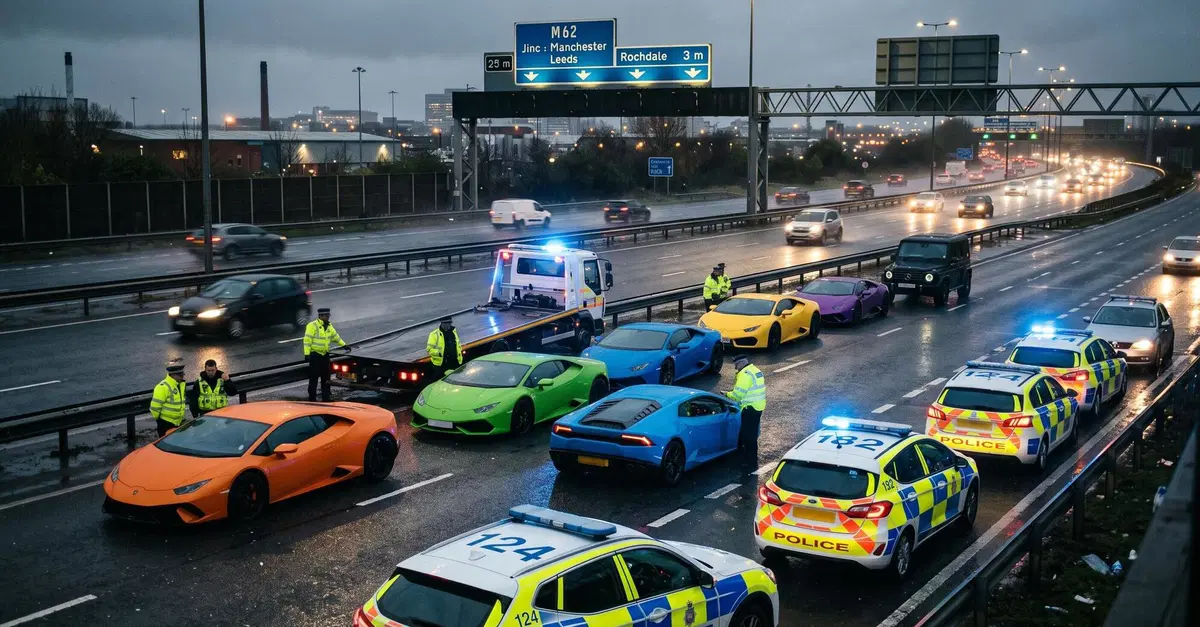 Cos’è questa storia delle 5 Lamborghini sequestrate perché andavano troppo piano (e che problemi hanno a Manchester con le Lambo)
